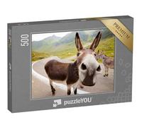 puzzleYOU : Puzzle de 500 pièces « Drôle d'âne dans Les Montagnes roumaines »