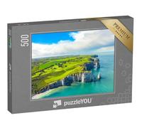 puzzleYOU : Puzzle de 500 pièces « Falaises d'Etretat : falaises Naturelles en Normandie, France »