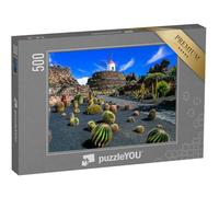 puzzleYOU : Puzzle de 500 pièces « Jardin botanique de Cactus, Attraction Populaire à Lanzarote »