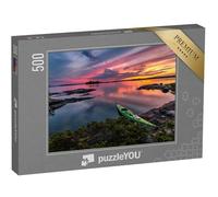 puzzleYOU : Puzzle de 500 pièces « Kayak sur Les rives du lac Eagle par Une soirée Tranquille, Ontario, Canada »