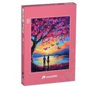 puzzleYOU : Puzzle de 500 pièces « La Saint-Valentin et Les Papillons »
