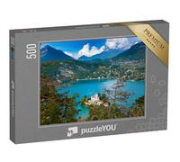 puzzleYOU : Puzzle de 500 pièces « Le lac d'Annecy dans Les Alpes françaises »
