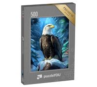 puzzleYOU : Puzzle de 500 pièces « Le Voyage du pygargue à Queue Blanche à Travers Le Silence Blanc »