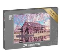puzzleYOU : Puzzle de 500 pièces « Les cerisiers en Fleurs au Palais de Gyeongbokgung à Séoul »