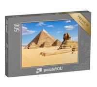 puzzleYOU : Puzzle de 500 pièces « Les Pyramides de Gizeh et Le Sphinx, Égypte »