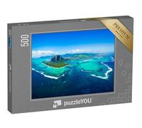 puzzleYOU : Puzzle de 500 pièces « L'île Maurice avec Le Mont Le Morne Brabant et la Cascade sous-Marine »