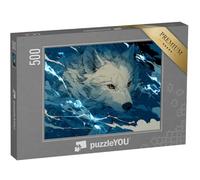 puzzleYOU : Puzzle de 500 pièces « Loup de Glace dans la tempête »