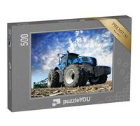 puzzleYOU : Puzzle de 500 pièces « Machines agricoles au Travail : Tracteur dans Un Champ »