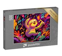 puzzleYOU : Puzzle de 500 pièces « Paresseux d’Humeur Festive »