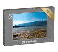 puzzleYOU : Puzzle de 500 pièces « Photo du lac du Bourget et de la Dent du Chat, à Aix-Les-Bains en Savoie, France »