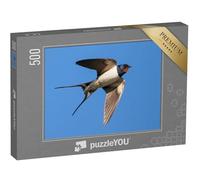 puzzleYOU : Puzzle de 500 pièces « Portrait d'une Hirondelle Rustique en vol »