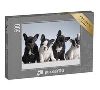 puzzleYOU : Puzzle de 500 pièces « Quatre bouledogues français »