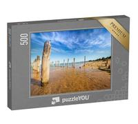 puzzleYOU : Puzzle de 500 pièces « Rampe d'ostréiculture sur la Plage de Fort Royer, île d'Oléron, région Nouvelle Aquitaine »