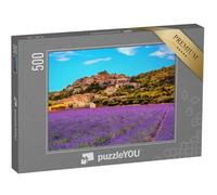 puzzleYOU : Puzzle de 500 pièces « Simiane la Rotonde : Village Plein de Lavande, Provence, France »
