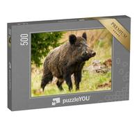 puzzleYOU : Puzzle de 500 pièces « Un Sanglier avec des défenses Blanches »