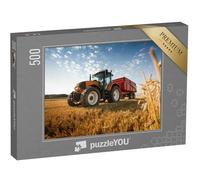 puzzleYOU : Puzzle de 500 pièces « Un Tracteur Lors de la récolte »
