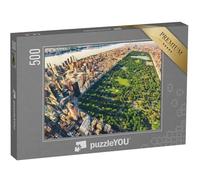 puzzleYOU : Puzzle de 500 pièces « Vue aérienne de Manhattan, New York City, Design Vintage »
