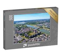 puzzleYOU : Puzzle de 500 pièces « Vue aérienne du château des ducs D'Anjou dans la Ville d'Angers, Maine et Loire, France »