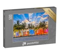 puzzleYOU : Puzzle de 500 pièces « Vue de la Ville sur Ocean Drive à Miami Beach, Floride, USA »