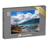 puzzleYOU : Puzzle de 500 pièces « Vue du Paysage Depuis Le lac du Bourget en Savoie, France, Ville d'Aix-Les-Bains »