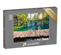 puzzleYOU : Puzzle de 500 pièces « Vue matinale pittoresque du Parc National de Plitvice »