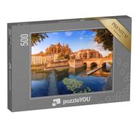 puzzleYOU : Puzzle de 500 pièces « Vue panoramique matinale du Pont sur la Moselle à Metz, France »