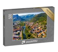 puzzleYOU : Puzzle de 500 pièces « Vue panoramique sur la Commune de Tarascon-sur-Ariege, entourée par Les Pyrénées »