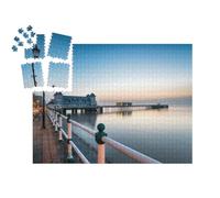 puzzleYOU : Smart Sorted® | Puzzle Photo 1000 pièces « A l'aube sur la jetée de Penarth près de Cardiff, Pays de Galles »