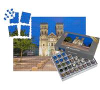 puzzleYOU : Smart Sorted® | Puzzle Photo 1000 pièces « Abbaye aux Dames à Caen, France. Vue Nocturne. »