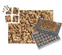 puzzleYOU : Smart Sorted® | Puzzle Photo 1000 pièces « Abeilles à Miel de Travail sur Un Cadre d'une Ruche »