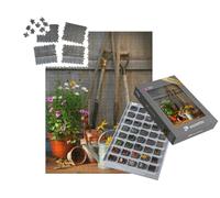 puzzleYOU : Smart Sorted® | Puzzle Photo 1000 pièces « Abri de Jardin avec Outils et Pots de Fleurs »