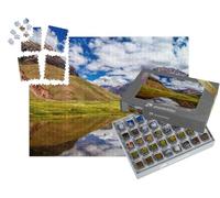 puzzleYOU : Smart Sorted® | Puzzle Photo 1000 pièces « Aconcagua, Le Plus Haut Sommet d'Amérique du Sud Devant Un lac, Argentine »