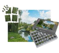 puzzleYOU : Smart Sorted® | Puzzle Photo 1000 pièces « Amarrage pour Bateaux Entre La Garette et Coulon, près de la Ville de Niort »