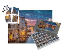 puzzleYOU : Smart Sorted® | Puzzle Photo 1000 pièces « Ambiance de soirée Tranquille sur Le Grand Canal, Venise, Italie »