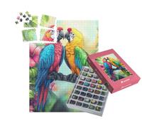 puzzleYOU : Smart Sorted® | Puzzle Photo 1000 pièces « Amour Tropical du Couple de perroquets »