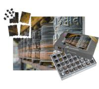 puzzleYOU : Smart Sorted® | Puzzle Photo 1000 pièces « Anciens moulins à prières au Stupa Swayambhunath, Katmandou, Népal »