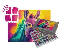 puzzleYOU : Smart Sorted® | Puzzle Photo 1000 pièces « Âne Mignon dans Le Ciel de Couleur »