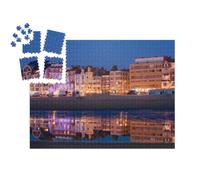 puzzleYOU : Smart Sorted® | Puzzle Photo 1000 pièces « Architecture de Dunkerque la Nuit. Dunkerque, Hauts-de-France, France. »