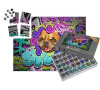 puzzleYOU : Smart Sorted® | Puzzle Photo 1000 pièces « Art du Graffiti avec Le Boxer-Dog comme Motif Central »