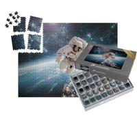 puzzleYOU : Smart Sorted® | Puzzle Photo 1000 pièces « Astronaute dans l'espace, la Terre en arrière-Plan »