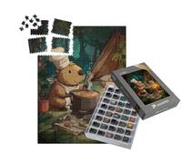 puzzleYOU : Smart Sorted® | Puzzle Photo 1000 pièces « Au Camping : Cuisine du Capybara »
