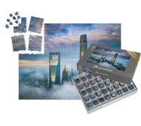 puzzleYOU : Smart Sorted® | Puzzle Photo 1000 pièces « Au-Dessus des Nuages : Les Gratte-Ciel de Shanghai Lujiazui »