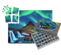 puzzleYOU : Smart Sorted® | Puzzle Photo 1000 pièces « Aurore boréale, Aurora Borealis près de Kirkjufell en Islande »