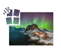 puzzleYOU : Smart Sorted® | Puzzle Photo 1000 pièces « Aurores boréales au-Dessus de Hamoy, Norvège »