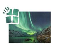 puzzleYOU : Smart Sorted® | Puzzle Photo 1000 pièces « Aurores boréales au-Dessus de l'eau »