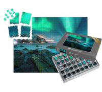 puzzleYOU : Smart Sorted® | Puzzle Photo 1000 pièces « Aurores boréales au-Dessus des îles enneigées des Lofoten »