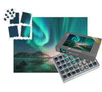 puzzleYOU : Smart Sorted® | Puzzle Photo 1000 pièces « Aurores boréales sur Les îles Lofoten avec Ciel étoilé, Norvège »