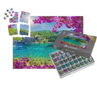 puzzleYOU : Smart Sorted® | Puzzle Photo 1000 pièces « Baie aux eaux cristallines à Paleokastritsa, île de Corfou, Grèce »