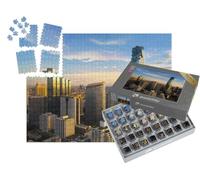 puzzleYOU : Smart Sorted® | Puzzle Photo 1000 pièces « Bangkok Cityscape : Quartier des Affaires au crépuscule »
