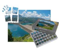 puzzleYOU : Smart Sorted® | Puzzle Photo 1000 pièces « Barrage de la Centrale hydroélectrique d'EDF au lac de Serre-Ponçon dans Les Alpes françaises »